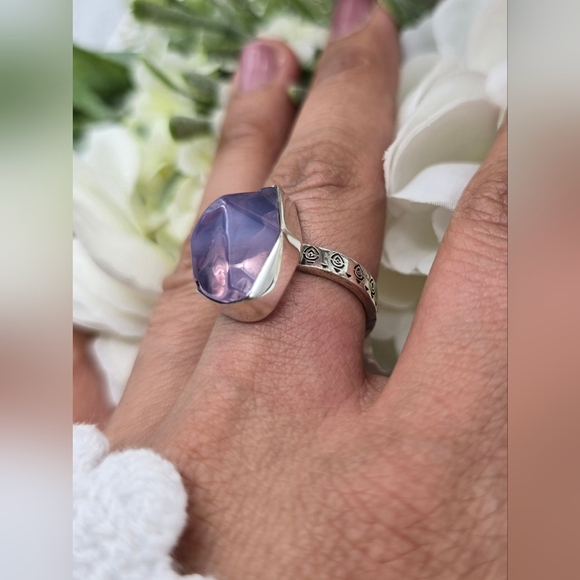 ♥️ LAVENDER MOUNTAIN STERLING SILVER RING - Picture 6 of 9